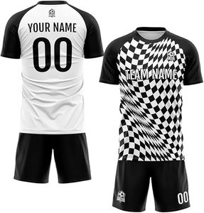 Uniforme de Fútbol Clásico en Oferta, Conjuntos de Camisetas de Fútbol Personalizables para Niños, Uniforme de Fútbol a Rayas de Alta Calidad para Hombre - Product Image 1