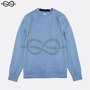 <b>Grey</b> Color Raised Fleece <b>Sweatshirt</b> Custom Logo Wholesale Ribbed Collar Cuffs & Hem <b>Sweatshirt</b> Regular Fit Knitted - Product Image 4