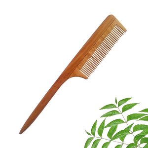 Peigne à cheveux en bois de Neem biologique, peigne en bois naturel pour les soins des cheveux, anti-pelliculaire, massage du cuir chevelu, peigne démêlant, fait à la main, ayurvédique - Product Image 6