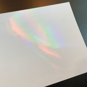 Overall Transparent Self Adhesive Holographic Film Roll for Packaging Decoration Printing Crafts Gift Wrapping Iridescent Film - Product Image 2