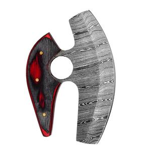 Hache à pizza en acier Damas de haute qualité avec une poignée à motifs magnifiques pour une utilisation confortable et des performances durables - Product Image 5