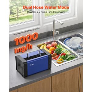 Generador de Ozono Comercial de 60000mg/h con Doble Manguera, Pantalla Táctil LCD, Retardo de 15s y Modo Agua para Hospital y Automóvil - Product Image 6