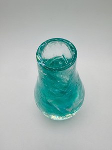 แจกันเรซิ่นแก้วน้ำทะเลทำมือ – ตกแต่งสไตล์ชายฝั่งลายแตกแบบทะเล - Product Image 2