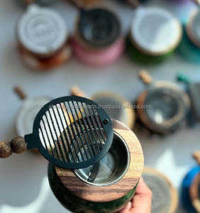 Quemador de Incienso de Resina, Recolector de Cenizas Único, Hecho a Mano en India, Decoración para el Hogar, Incienso para Meditación, Incrustaciones de Epoxi, Regalos de Ramadán, Amg - Product Image 5