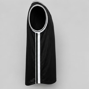 Maillot de basket-ball unisexe en maille noire sans manches, col rond, respirant, en polyester, coupe régulière pour adultes, toutes saisons - Product Image 4
