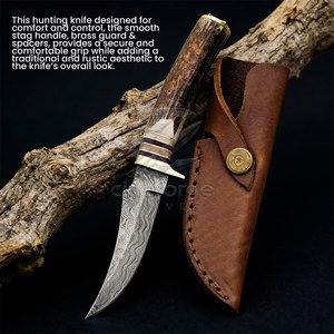 Couteaux de chasse en acier Damas couleur unie, nouveau style, prix abordable, en stock, vente chaude - Product Image 4