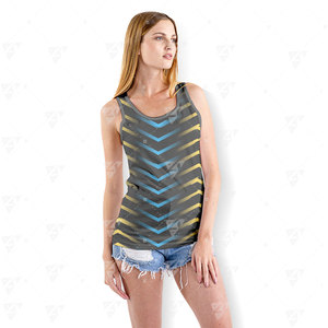 Débardeur côtelé homme en polyester/coton, imprimé individuel, respirant, écologique, séchage rapide, 220g, pour gym, entraînement, fitness, streetwear - Product Image 2