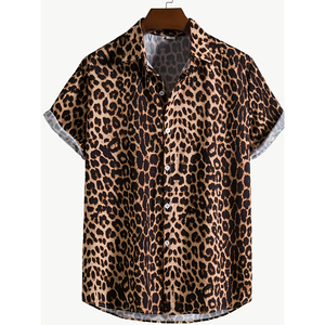 Chemise Homme Oversize à Épaules Tombantes Coupe Ample 100% Coton Tricoté Manches Courtes Col Décontracté Style Urbain Haute Qualité - Product Image 1
