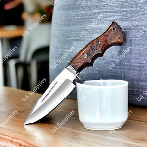 Cuchillo de Caza y Supervivencia Profesional de Acero Inoxidable Forjado a Mano, el Mejor Cuchillo EDC con Mango de Palisandro y Funda de Cuero - Product Image 5