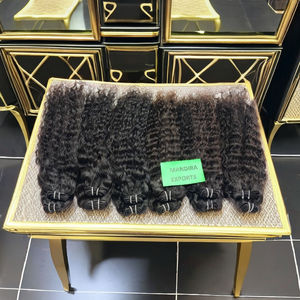 Extensions de cheveux humains vietnamiens bouclés de couleur noire vierge vendeur naturel bon marché Remy non traité - Product Image 1