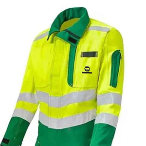 High Visibility Safety Coverall Reflective Workwear Hi Vis Coverall Men Durable Protective Coverall Industrial <b>Work</b> Uniform Long - Product Image 4