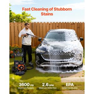 Hidrolavadora a Gasolina de Alta Presión 3600 PSI 2.6 GPM Máx. con Bomba de Cobre, Juego de 5 Boquillas y Manguera de 26 pies con Pistola Rociadora - Product Image 2