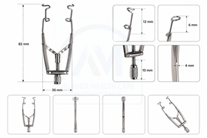 AL MIDA HEALTH CARE INSTRUMENTS Espéculo Quirúrgico Oftalmológico Retractor Ocular Manual Certificado CE Clase II Certificado ISO13485 - Product Image 6