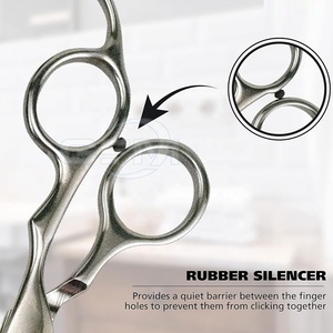 Ciseaux de barbier professionnels légers pour droitiers, lames en acier inoxydable 4Cr13, manche moyen, GEMSTONE Hair, vente chaude - Product Image 6
