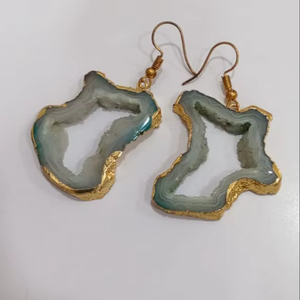 Boucles d'oreilles artisanales en pierre naturelle, bijoux tendance pour femmes, prix attractif pour les femmes. - Product Image 2