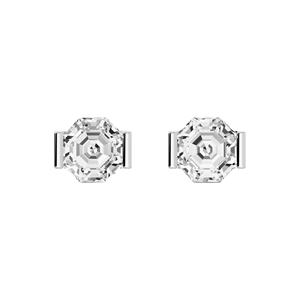 Pendientes de Botón de Moissanita Solitario Octogonal de 2.05 Quilates, los Más Vendidos, Chapados en Oro de 18K, Plata de Ley 925, Joyería con Engaste de Barra para - Product Image 5