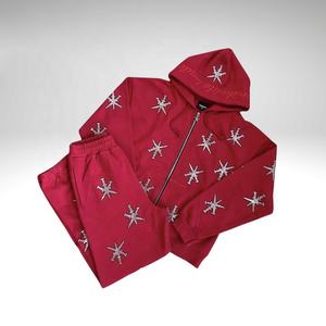 Nuevo Precio Bajo: Chándal de Diamantes de Imitación para Hombre, Conjuntos Deportivos al por Mayor, Trajes de Entrenamiento, Ropa Deportiva para Correr, Sudaderas - Product Image 1