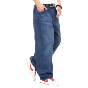 Jeans baggy pour hommes, streetwear, avec logo personnalisé, design personnalisé, jeans baggy pour enfants, pantalon en denim ample à jambes larges pour hommes - Product Image 6