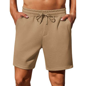 Shorts de sport athlétiques premium pour hommes en polyester avec cordon de serrage, taille élastique, logo personnalisé, couleur unie, respirants, pour la gym, la course et l'entraînement - Product Image 1