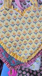 Bolsos de Mano con Forma de Corazón para el Día de San Valentín, Bolsos de Compras de Moda de Tela de Algodón con Cierre Abierto para Mujer, Regalo - Product Image 2