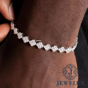 Premium Style Moissanite Tennis <b>Bracelet</b> for Unisex Continuous Sparkle Stones Gold/<b>Silver</b> Plated IGI Certified Wedding Gift - Product Image 2