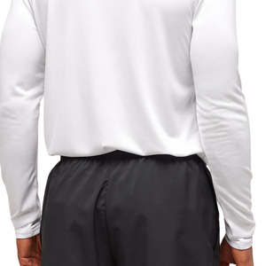 <b>Mens</b> Slim Fit <b>Long</b> <b>Sleeve</b> T <b>Shirt</b> <b>White</b> Stretch Performance Gym Training Athletic Sports Casual Activewear Top - Product Image 6