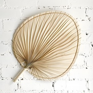 Contemporary Style Wall Mounted Big Palm Leaf Hand Fan Wholesale Price <b>Bamboo</b> <b>Straw</b> Grass Fans Living Room Decor - Product Image 5