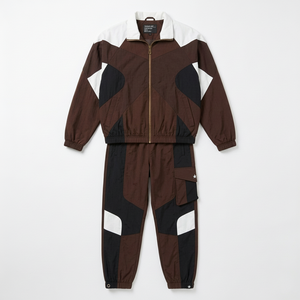 Unisex Lightweight Hooded Tracksuit Set Green <b>Jacket</b> Black Pants Full Sleeve Zipper Front Side Pockets Sporty Design Spring Wear - Product Image 3
