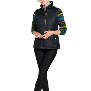Gilet matelassé en nylon personnalisable pour femme grande taille, décontracté, à capuche, chaud pour l'hiver, sans manches, respirant, OEM - Product Image 5