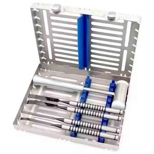 Kit chirurgical de levage de sinus avec marteau et outils chirurgicaux en acier inoxydable, comprenant des osteotomes dentaires manuels tranchants et des burins d'élargissement osseux, par Grip Surgical - Product Image 6