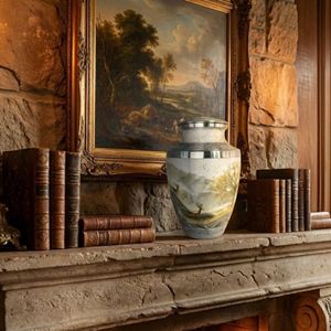 Urna Funeraria de Primera Calidad para Cenizas Humanas, Tamaño Adulto Completo, Urna Conmemorativa Masculina o Femenina, Tapa Roscada Segura, Inspirada en la Naturaleza - Product Image 4