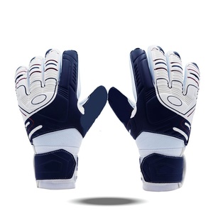 Football Goalkeeper Gloves Full Finger PU Leather Non Slip Breathable Adjustable Wrist <b>Strap</b> Hook Loop Closure Unisex Silicone - Product Image 1
