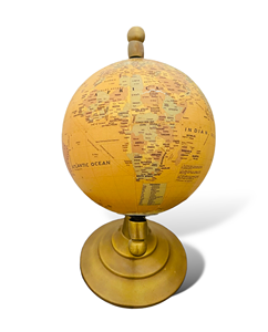 Support de globe terrestre rotatif en laiton jaune Art Déco avec design écologique pour une décoration élégante de la maison et du bureau - Product Image 4