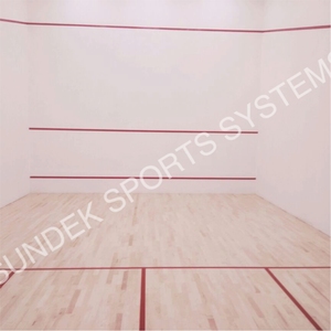 Système de revêtement de sol en bois pour sports de squash en salle Sundek, résistant, écologique, avec absorption des chocs et surface antidérapante - Product Image 1