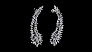Boucles d'oreilles de créateur de luxe en or 14 carats plaqué rhodium, certifiées IGI, serties de pierres de laboratoire taille marquise, pour femme, bijoux de mariage et de mariée - Product Image 2
