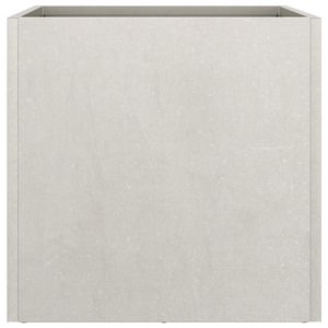 Ensemble de 2 jardinières moyennes en acier inoxydable argenté, pots et jardinières à fleurs durables - Product Image 6