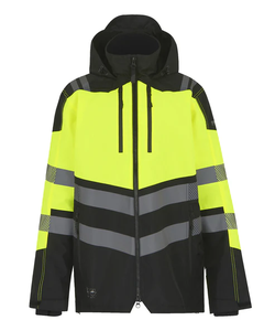 Winter Warm Fleece Custom Logo Construction Hi Vis Work Hoodie Workwear <b>Worker</b> Coat High Visibility Safety Reflective <b>Jacket</b> - Product Image 4