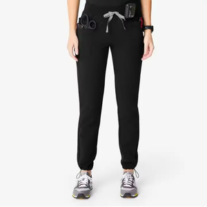 Conjunto de Uniforme Médico para Mujer, Color Morado, Tejido de Algodón y Poliéster, Pantalones Tipo Jogger, Top con Cuello en V y Bolsillo para Estetoscopio - Product Image 5