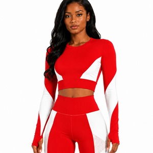 <b>Women's</b> Gym Wear Yoga Set Seamless Workout Outfit High Waist <b>Compression</b> Leggings Sports Bra OEM ODM Supplier - Product Image 4