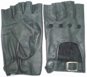 Guantes de Ciclismo de Cuero Vacuno Marrón de Primera Calidad, Ligeros, Resistentes al Viento, Unisex, con Logotipo Personalizado Disponible, Keven Impex, Medios Dedos - Product Image 6