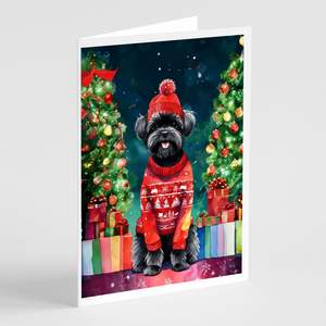 Affenpinscher Whimsical A7 Tarjetas de felicitación de Navidad Paquete de 8 tarjetas de notas en blanco con sobres Tamaño 5x7 - Product Image 1