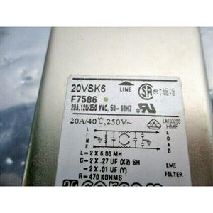 Filtre EMI Corcom 20VSK6, 102126 - Équipements et pièces semi-conductrices d'occasion de qualité mondiale à la confiance de tous - Product Image 1