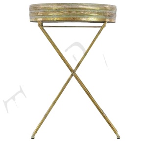 Mesa de Centro Dorada / Mesa Auxiliar / Mesa Antigua - Product Image 1