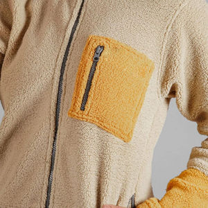 Men's Color Block Sherpa <b>Fleece</b> Full Zip Down-Filled Breathable Windproof <b>Jacket</b> Plush <b>Teddy</b> Stand Collar Warm Winter Outdoor - Product Image 5