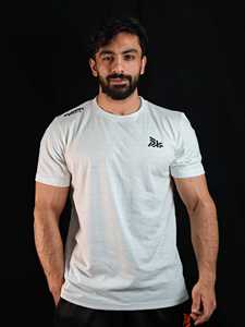 T-shirt à manches courtes col rond pour homme PUFFIN SPORTS, logo en silicone, jersey décontracté, tricoté, 100% coton respirant, imprimé à l'écran - Product Image 1