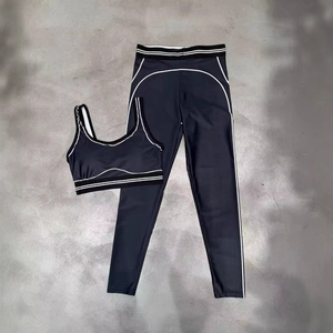 Ropa Deportiva para Mujer con Logotipo Personalizado, Conjunto de 2 Piezas de Pantalones de Cintura Alta para Gimnasio, Fitness y Yoga - Product Image 1