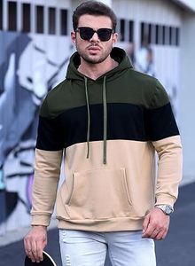 เสื้อฮู้ดแฟชั่นฤดูหนาวสำหรับผู้ชาย ผ้าผสมโพลีเอสเตอร์และคอตตอน ผ้าฟลีซอุ่นสบาย สีพื้น รับสกรีนลายตามสั่ง สวมใส่สบายๆ ในชีวิตประจำวัน - Product Image 6