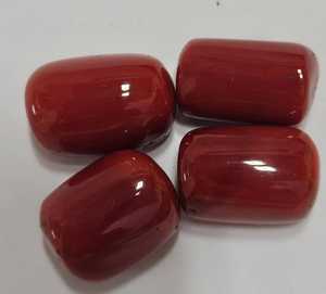 พลอยปะการังแดงธรรมชาติจากอิตาลี รูปทรงคาโบชอง คุณภาพดี พลอยเม็ดเดี่ยวสำหรับทำเครื่องประดับ - Product Image 2