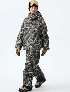 Pantalones de Esquí Impermeables con Camuflaje y Chaqueta de Nieve, Traje Deportivo de Invierno para Snowboard al Aire Libre, Venta al Por Mayor - Product Image 1