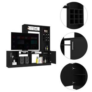 King Double Door Entertainment Center <b>for</b> <b>TVs</b> up to 78\" Six External <b>Shelves</b> Storage Spaces <b>TV</b> Stand Cabinet - Product Image 6